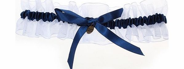 FACILLA Brides Bridal Wedding Garters Satin Bowknot Flowers Royalblue [Apparel]